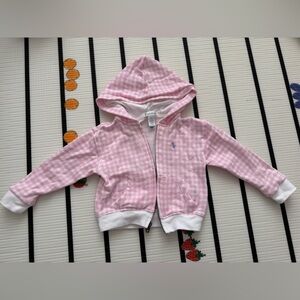 Ralph Lauren Kids Pink Checkered Hoodie